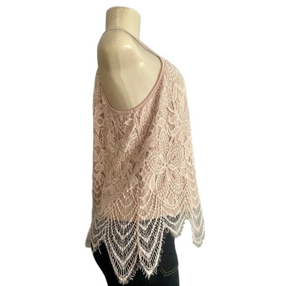 Love Fire Summer Top size XL with lace over layer and spaghetti straps. - Picture 6 of 9
